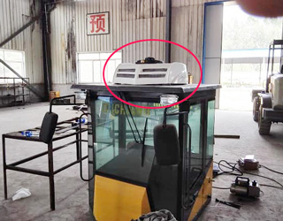 Instalación de acondicionadores de aire de cabina de camión eléctrico E-Clima1200 para vehículos especiales